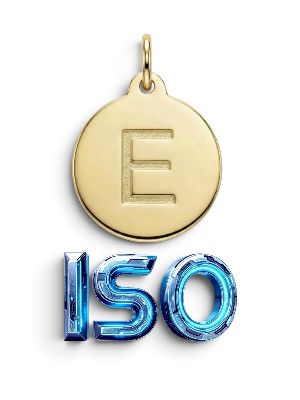 ISO Helen Ficalora Yellow Gold “E” Disk Charm